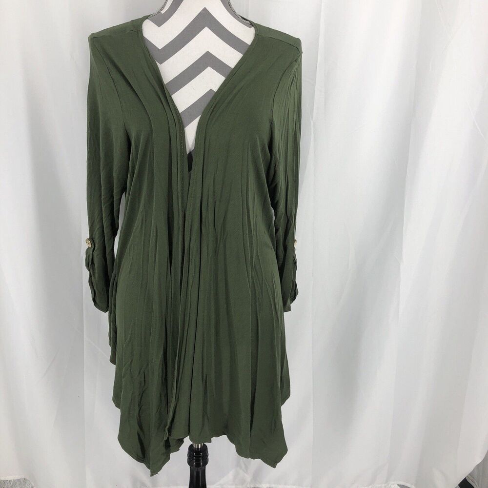 Women's Green Lilian Drape Front Cardigan Size Extra Large XL